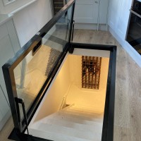 Hinged Glass Floor - Wine Cellar Door  (stock)